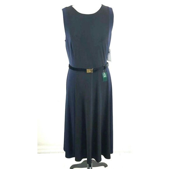 *New LAUREN Ralph Lauren Mid Weight Matte Jersey Murila Sleeveless Dress 10 $108 - Picture 1 of 10